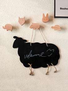 SHEIN 1pc Cute Animal Shaped Wall Hook Home Decor - Brown - View 2