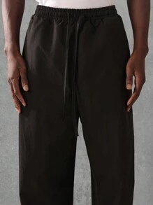 SUMWON Lockere Passform Popelin Hose, lässig-geschäftlich, leicht, entspannend, Büroarbeit, professionelle Kleidung, Komfort Taille, ganzjährig tragbare Hose