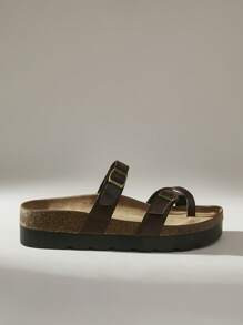 Solecia Sandalias deslizantes de plataforma retro para mujeres, nuevo estilo con la parte inferior de Thicker aumentada de altura, para slip-on en primavera y vacaciones de Pascua