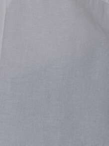 Aveloria Affinna Women's White All-Match Versatile Casual Loose Fit Lapel Collar Deep V-Neck Oversized Pocket Design Long Sleeve Blouse, European And American Minimalist Style