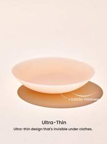 LUVLETTE Reusable Not Sticky Self-Adhesive No-Show Silicone Nipple Covers-Non-Adhesive-Light Beige