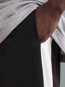 SUMWON Pantalones anchos de pierna de dos tonos, pantalones deportivos de lujo premium, pantalones deportivos de estilo atlético, ropa deportiva urbana moderna y cómoda, pantalones de alto rendimiento