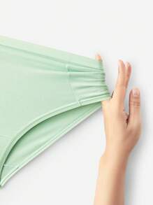 LUVLETTE paquete de 3 bragas básicas de cintura alta de algodón transpirable para mujer - Frescura de menta