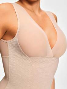 SHAPORA Women's Minimalist Solid Color Breathable Jumpsuit - Apricot - View 5