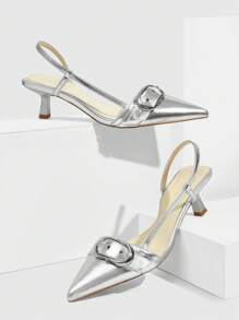 CUCCOO GRLICON Women's Y2K Punk Style High Heel Pumps, Suitable For Motorcycle, Cool Girl, Halloween, Christmas, Party Outfits - Silver - View 4