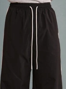 SUMWON Pantalones anchos de pierna de dos tonos, pantalones deportivos de lujo premium, pantalones deportivos de estilo atlético, ropa deportiva urbana moderna y cómoda, pantalones de alto rendimiento