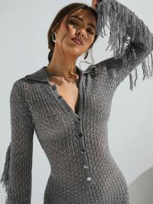 Athîral Mono de punto de uso diario casual de moda minimalista para mujer