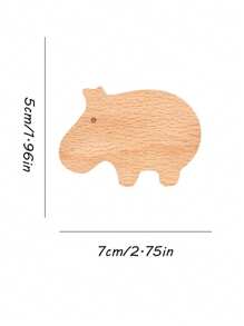 SHEIN 1pc Cute Animal Shaped Wall Hook Home Decor - Brown - View 5