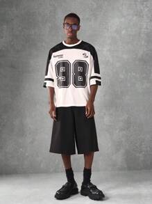 SUMWON Studios 大学队球衣 T 恤运动超大优质运动足球棒球 98 号街头服饰都市时尚男女通用宽松休闲秋春装