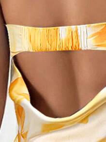 Firerie Women's Yellow Tie Dye Printing Satin Silk Floral Allover Print Elegant Backless Sexy Dress,Floral Print Long Dresses ,Long Bodycon Dress,Summer Long Dresses,Backless Dress,Beach Dress ,Bridesmaid Dress, Spring Outfit ,Hawaiian Long Dress,Carnival,Birthday Outfit For Parties,Music Festival,Easter,Graduation Season,Wedding Season, Brunch Women's Dresses, Bohemian,Date Night, Cocktail Party,Elegant,Graduation Season,Homecoming Season, Wedding Season,Pastel Dresses For Women,Vacation - Yellow - View 7