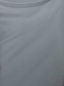 MISSGUIDED Elegant Strapless Bandeau Bias Cut Satin Midi Dress Evening Party Wedding Guest Special Occasion Sleek Modern Formal Wear - Light Grey - View 6