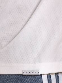 SUMWON Camiseta básica de manga corta de ajuste atlético, de calidad premium, de estilo urbano y esencial, con cuello redondo, para uso casual y de estilo minimalista y urbano - Blanco - Ver 6