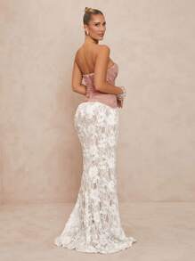 Lumalex 高端聚会/春节/婚礼女士长款连衣裙 - 白色 - 查看 4