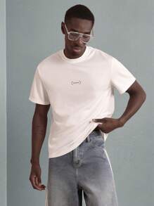 SUMWON Camiseta básica de manga corta de ajuste atlético, de calidad premium, de estilo urbano y esencial, con cuello redondo, para uso casual y de estilo minimalista y urbano - Blanco - Ver 1