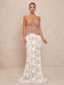 Lumalex 高端聚会/春节/婚礼女士长款连衣裙 - 白色 - 查看 5