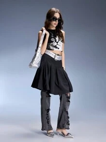 CUCCOO GRLICON Women's Y2K Punk Style High Heel Pumps, Suitable For Motorcycle, Cool Girl, Halloween, Christmas, Party Outfits - Silver - View 10