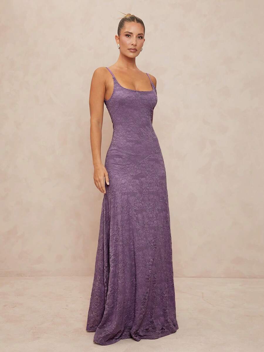 Lumalex Spring Wedding Season Banquet Coming Of Age Ceremony Summer Swimsuit Swimwear Swim Vacation Easter Beach Seaside Women's Crew Neck Spaghetti Strap Low Waist Wide Hem Lace Texture Dress