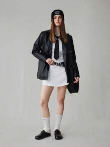 Solecia 女士纯色金属装饰休闲平底乐福鞋