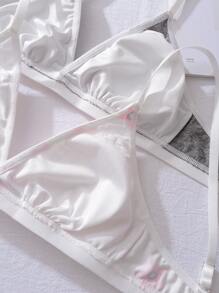 Ropa interior cómoda con estampado de estrellas, informal, para chicas adolescentes - Blanco - Ver 4