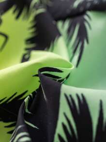 SHEIN 3pcs Tween Boy Casual Versatile Comfortable Palm Tree & Beach Printed Loose Woven Beach Shorts/Swim Trunks Set, Buy 1 Get 2 Free