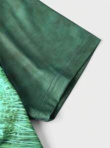 Manfinity LEGND Áo thun nam cổ tròn tay ngắn in hình động vật 3D thời trang - Màu xanh bạc hà - Xem 4