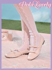 Dola Lovely Women Plus Size Elegant And Sweet Blue Satin Criss-Cross Metal Buckle Ballet Flats, New Arrival Spring