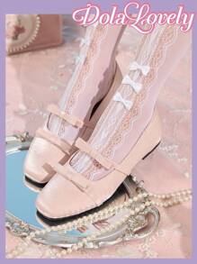 Dola Lovely Women Plus Size Elegant And Sweet Blue Satin Criss-Cross Metal Buckle Ballet Flats, New Arrival Spring