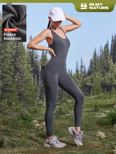 XH063 Bộ đồ liền thân bó sát chạy bộ thể thao yoga thời trang ngoài trời giản dị