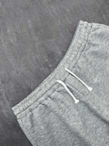 SHEIN Leap Crew 青少年男孩宽松字母图案连帽衫和运动裤两件套 - 彩色 - 查看 4