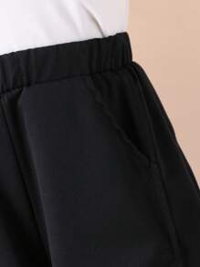 SHEIN Young Boy Plain Minimalist Fashionable Casual Pants, Everyday Wear