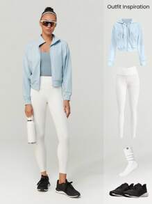 GLOWMODE Powersculpt™-Air 吸汗凉爽感觉高弹力 U 形后背圆领运动胸罩高强度健身跑步训练可拆卸罩杯 - 灰色 - 查看 7