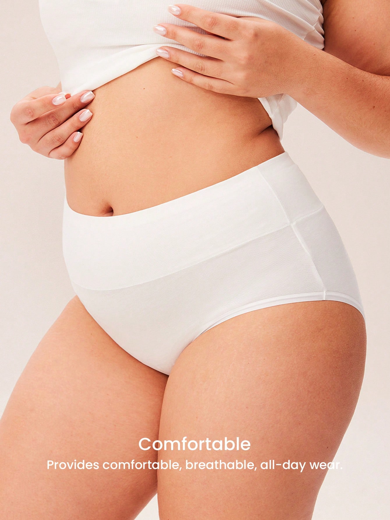 Conjunto de 3 bragas de tiro alto de algodón ligero para mujer, en colores pastel, para máximo confort