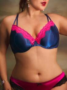 PinupPomp Ren, Pongee, Ghép nối, Màu tương phản, Cổ điển, Phong cách cung điện, Có gọng, Nâng ngực, Áo ngực Bralette & Áo ngực không gọng cỡ lớn - Nhiều màu - Xem 6