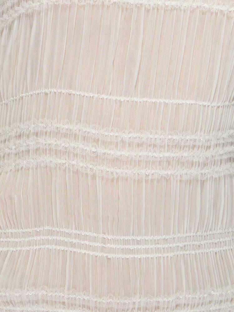 MISSGUIDED Elegant Sheering Mini Dress Party Halter Neck Ruched Bodycon Evening Club Wedding Guest Semi-Sheer Form-Fitting Dress