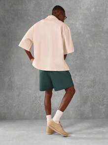 SUMWON Athletic Performance Nylon Shorts With Side Stripes, Drawstring Waist, Moisture-Wicking Training Workout Running Basketball Gym Active Wear Summer Sports Apparel - Green - View 6