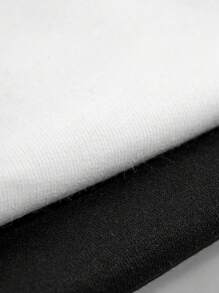 RueChic Men 2pcs Pack Smile Printed Regular Short - Black and White - View 5