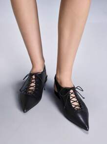 CUCCOO GRLICON Women's Y2K Style Flat Shoes, Suitable For Punk, Biker, Cool Girl, Halloween, Christmas, Party Outfits - Black - View 5