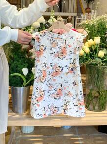 LMoss Kids LMoss Young Girl Ditsy Floral Fitted Round Neck Woven Dress