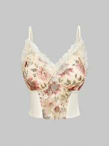 ROMWE Kawaii Damen schlichte modische lässige AlltagsTank Tops - Aprikosenfarben - Übersicht 1