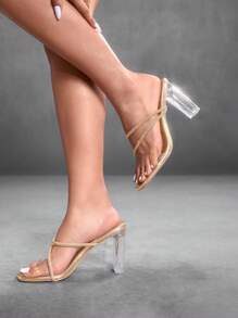 CUCCOO SZL Damen Spitz Zulaufende Dünne High Heel Sandalen, Modisch Sexy Kristall-Riemen Gold High Heels geeignet für Nachtausgang Hot Girl Style, Dates, Frühlings-Outfit - Gold - Übersicht 6