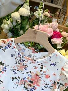 LMoss Kids LMoss Young Girl Ditsy Floral Fitted Round Neck Woven Dress