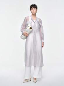 Aalyst Abito casual e versatile con vita in vita regolabile in organza