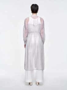 Aalyst Abito casual e versatile con vita in vita regolabile in organza