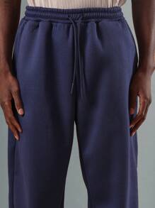 SUMWON Premium Athletic Jogger Sweatpants Comfortable Elastic Ankle Training Pants Casual Workout Lounge Wear Winter Fleece Lined Sports Running Pants Athleisure Bottoms - Navy Blue - View 7