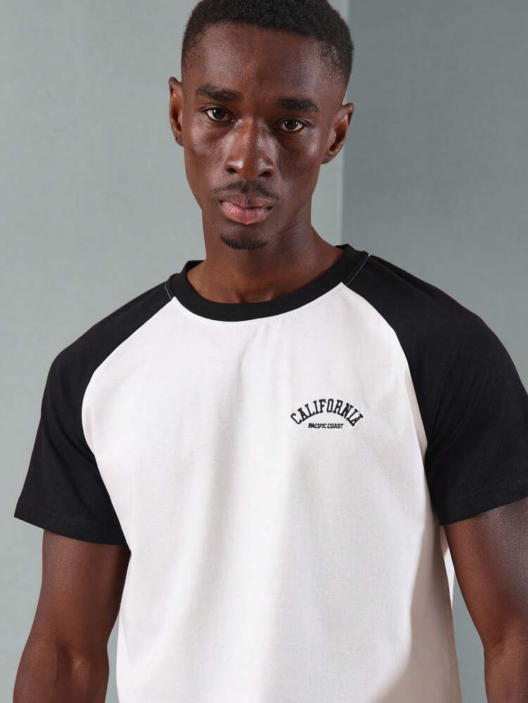 Camiseta masculina de beisebol Raglan clássico da Costa do Pacífico da Califórnia