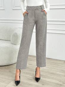 EURMUSE Women Solid Color High Waist Carrot Pants - Multicolor - View 7