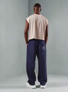 SUMWON Premium Athletic Jogger Sweatpants Comfortable Elastic Ankle Training Pants Casual Workout Lounge Wear Winter Fleece Lined Sports Running Pants Athleisure Bottoms - Navy Blue - View 5