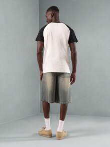 SUMWON قميص بيسبول طراز راجلان الكلاسيكي للجزء الساحلي لكاليفورنيا المحيط الهادي، رياضي كاجوال صيفي شاطئي، ملابس الشارع ذات الطراز الرياضي الرياضي الكنزة الناعمة من القطن المخلوط - أبيض وأسود - مشاهدة 4