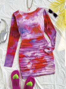 Soleia Váy ngắn tay dài dệt kim phối ren lãng mạn cho nữ, thích hợp cho tiệc tùng, lễ hội âm nhạc, lễ Phục sinh, lễ hội hóa trang, Tết Nguyên đán, trà chiều, du ngoạn trên bãi biển - Nhiều màu - Xem 5