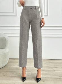 EURMUSE Women Solid Color High Waist Carrot Pants - Multicolor - View 3